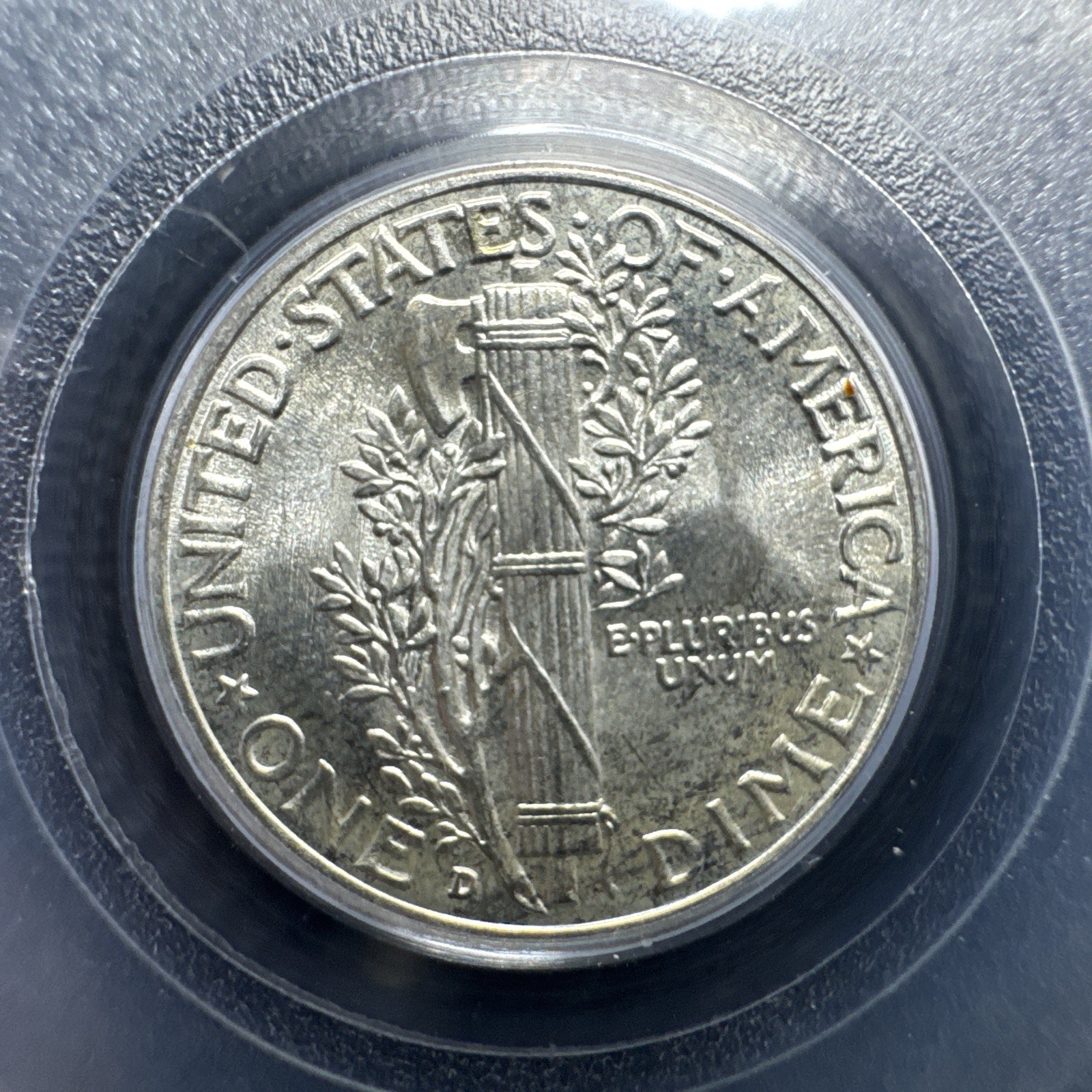 GEM++ BU 1944-D Mercury Dime PCGS MS67FB Full Split Bands! Pleasing Toning