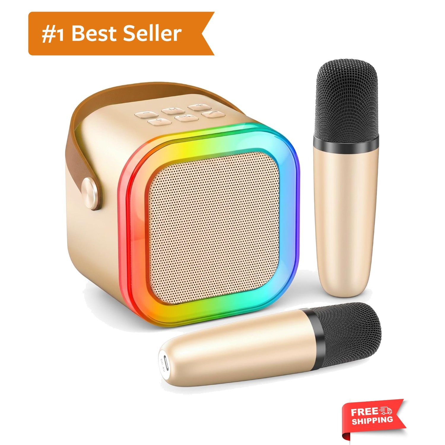 Rechargeable Mini Karaoke Machine with Magic Voice Effects - Perfect for Events