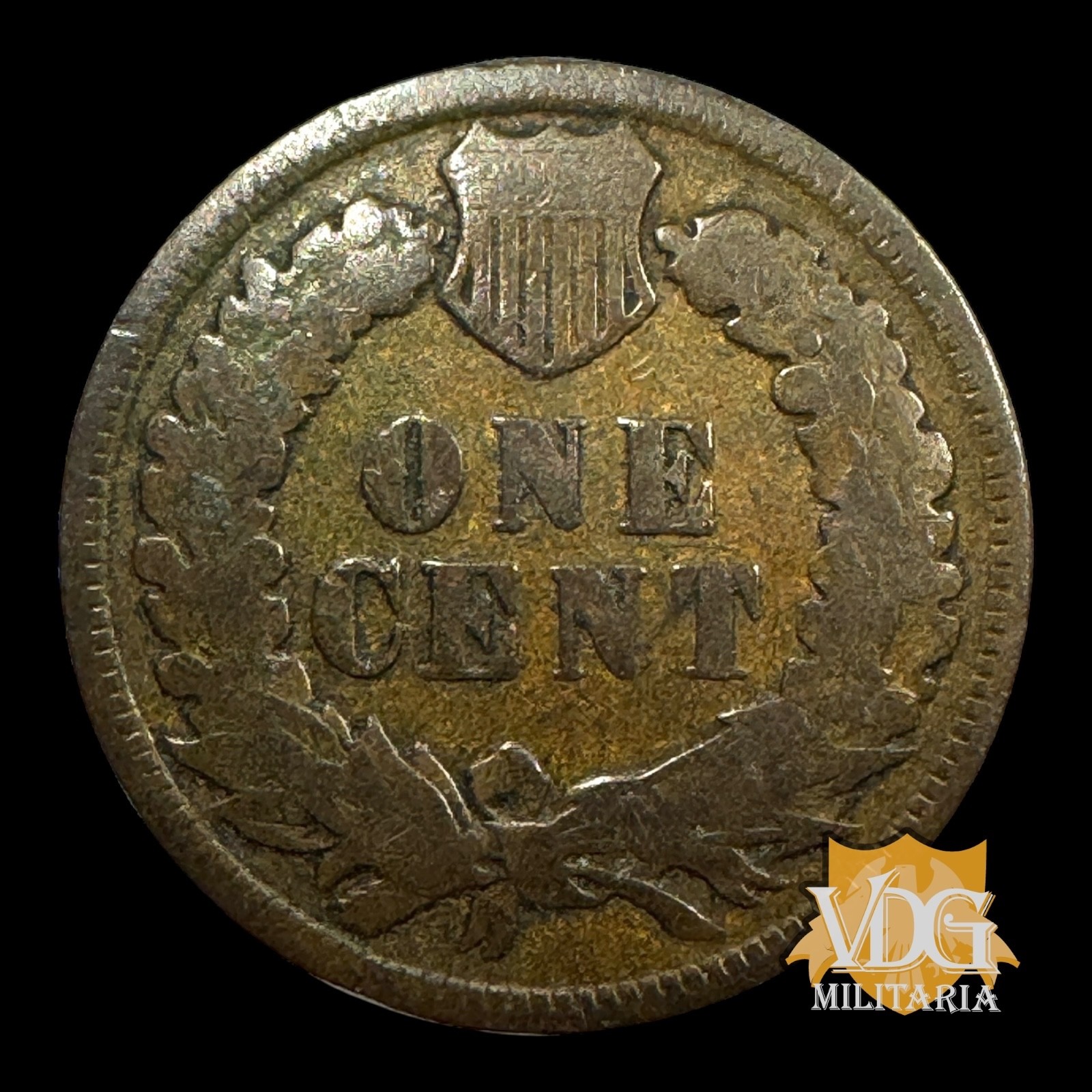 1897 US Indian Head Cent – Late 19th Century Copper Coin #Y0407