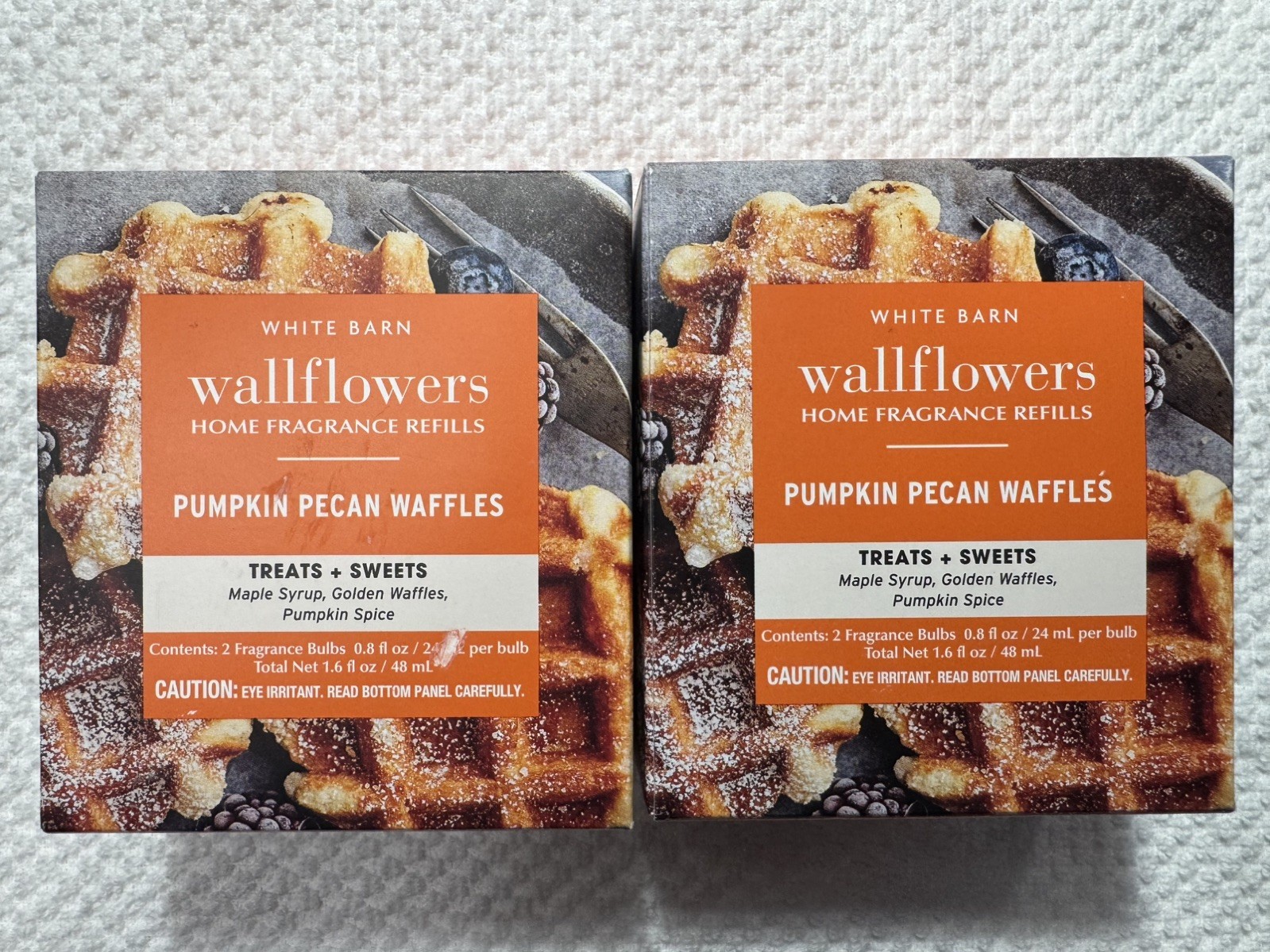 Bath & Body Works Wallflowers NEW Refill Plug-Ins Lot 4 PUMPKIN PECAN WAFFLES