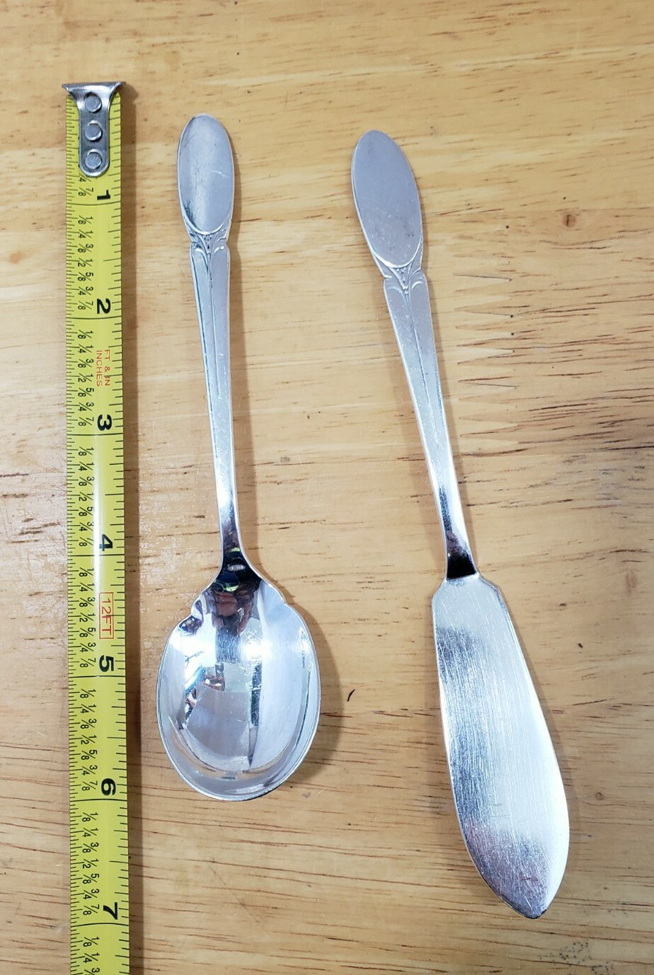 VINTAGE 1934 SYLVIA 👩‍🔬 SILVERPLATED MASTER BUTTER 🧈 KNIFE & SUGAR 🍚 SPOON
