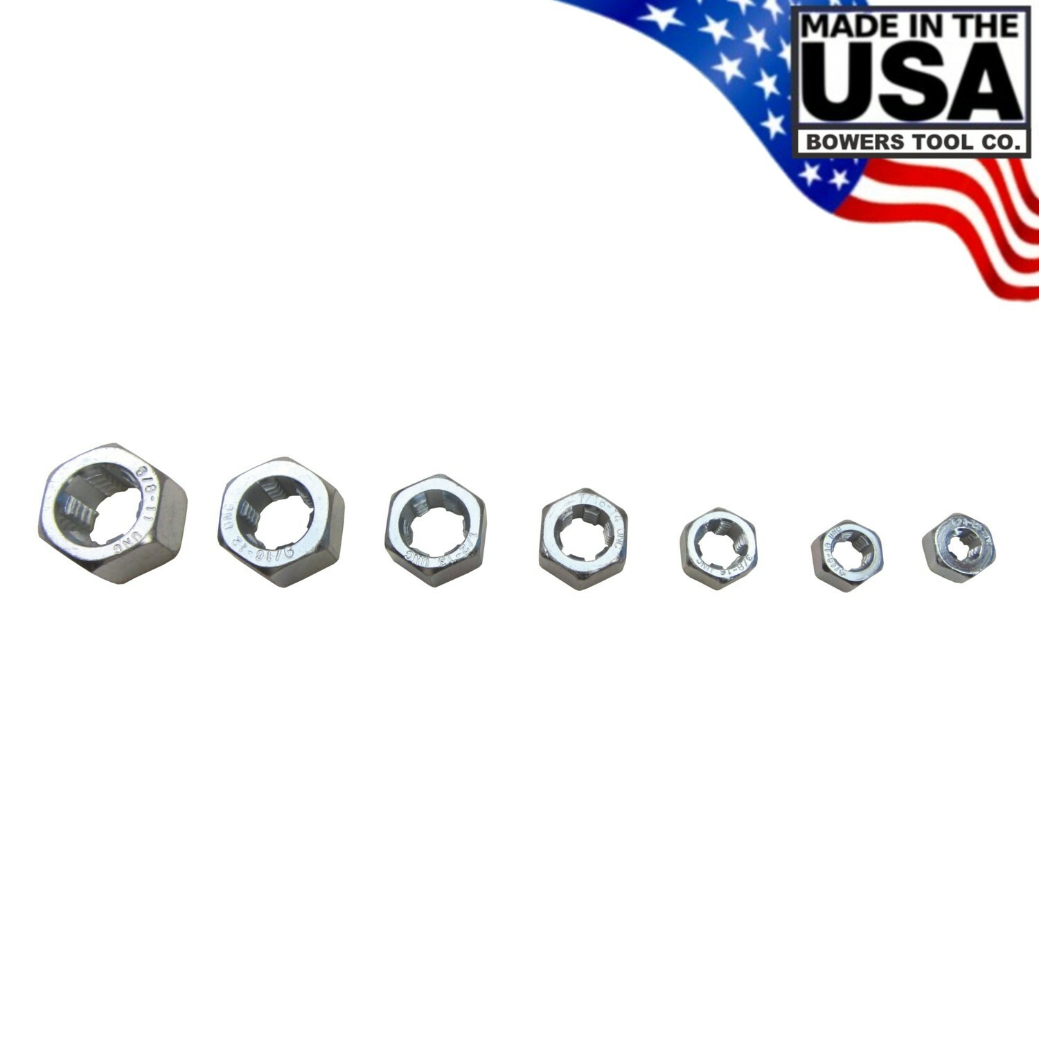 Lang NC SAE Rethreading Die Set Thread Restore 7pc 1/4"-20 to 5/8"-11 USA Made