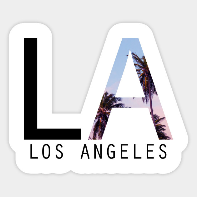 Los Angeles LA Summer Vibes Vinyl Decal Decor Laptop Beach Sticker