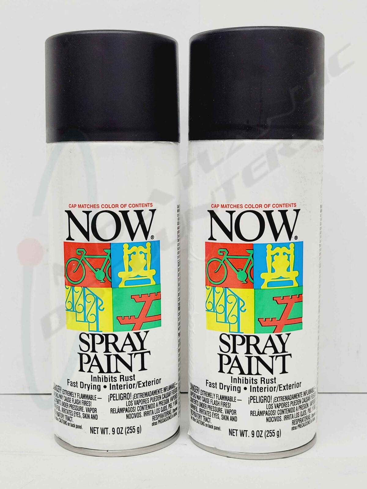 2 Cans of Krylon 21211 9-Ounce Now Spray Paint Wrought Iron Flat Black