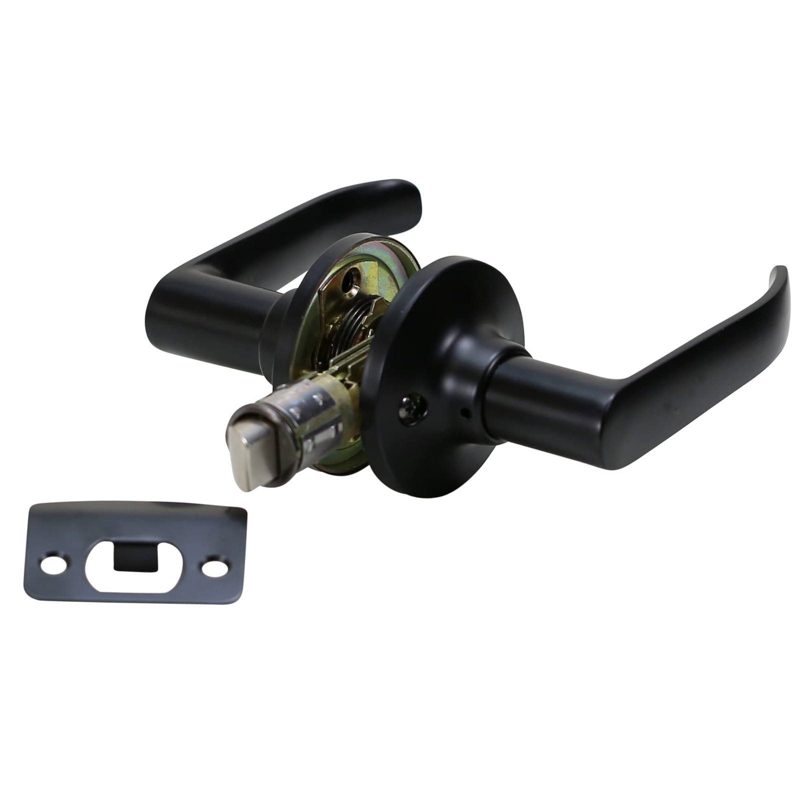 Lockset for RV - Style 3 - Lever Set - (Passage | Matte Black) - Recreational...