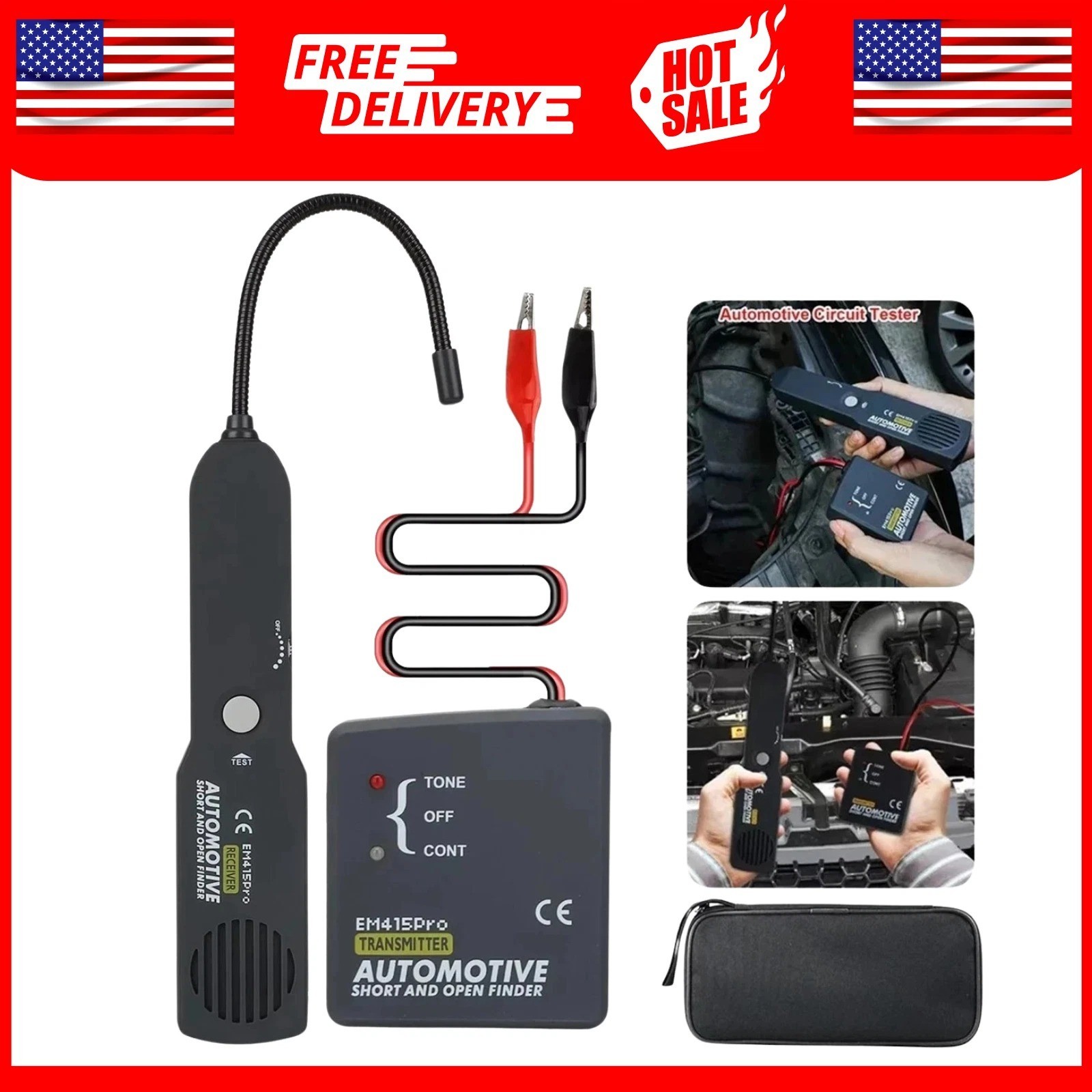 Circuit Tester Automotive Short and Open Finder DC 6-42V Car Wire Tracker Tool
