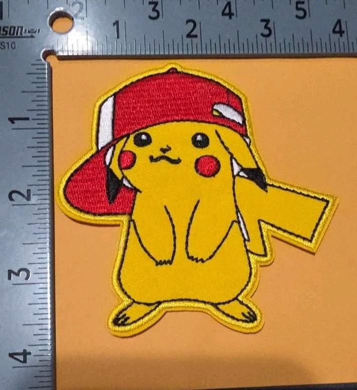 Pokemon Pikachu Embroidered  Sew/Iron On Patch
