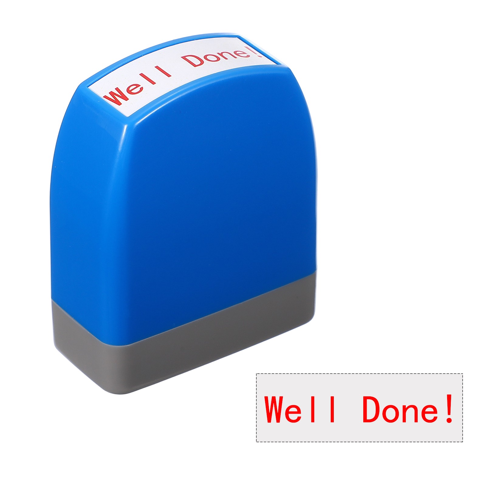 Well Done! Teacher Stamps, 2.1x1.7x0.9 Inch Homework Stamper, Blue
