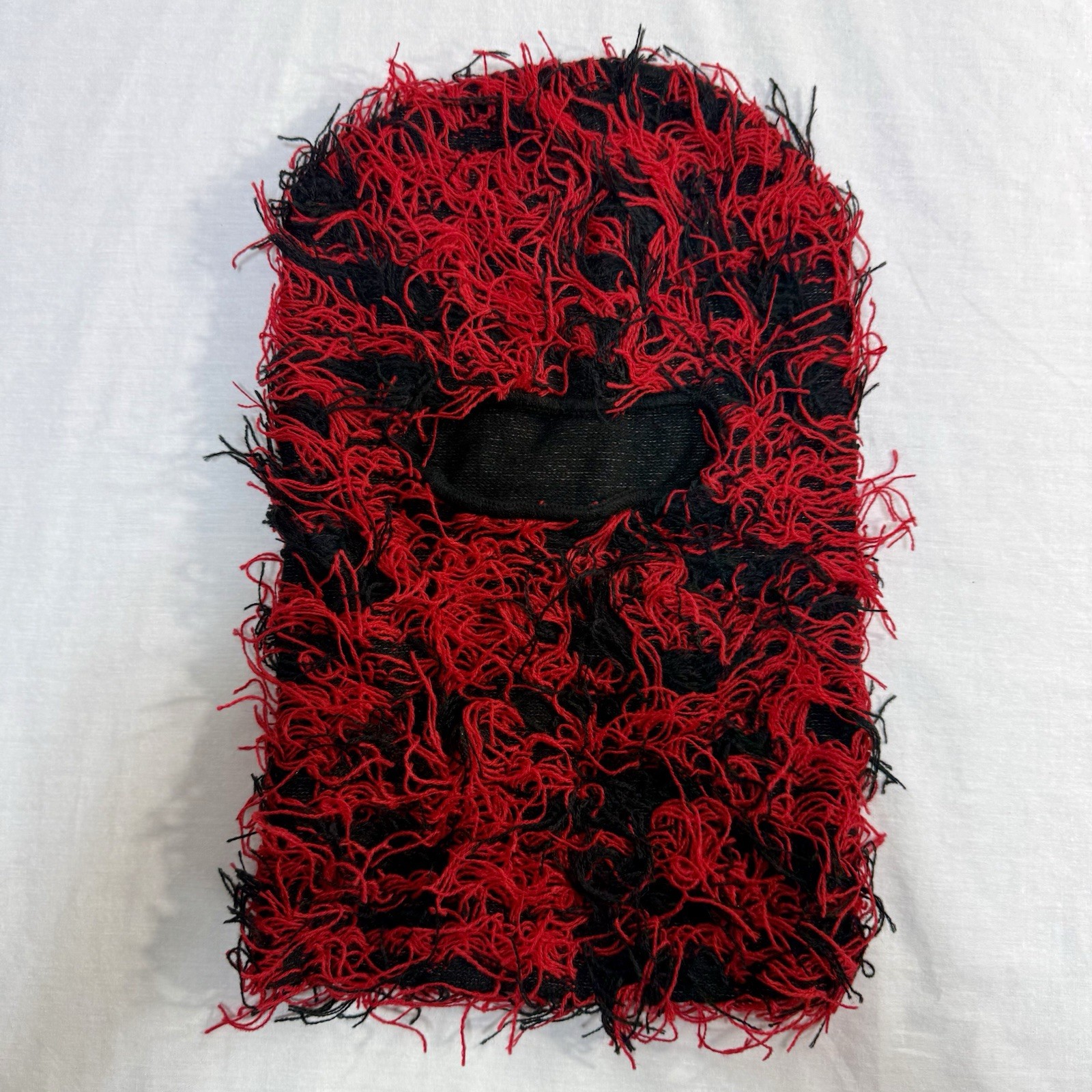 Distressed Fuzzy Knitted Ski Mask Winter Balaclava Windproof Cool Full Face Mask