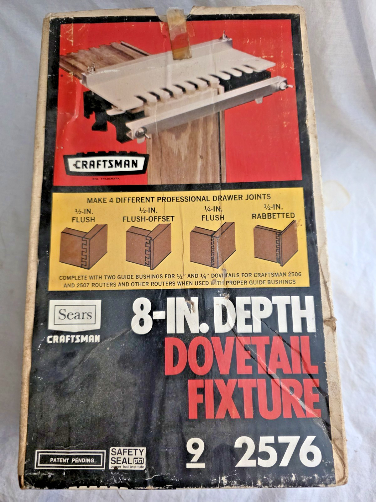 Sears Craftsman 9 2576 8" Depth Dovetail Fixture Orig Box Cabinetry Wood Work