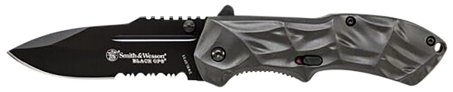 Smith & Wesson Knives SWBLOP3CP Black Ops 3.40" Folding Tanto Plain 4034 SS Blad