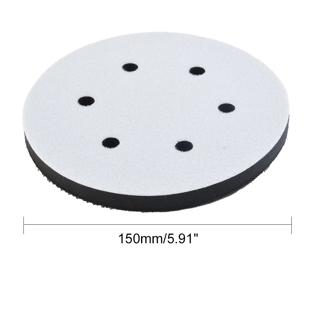 Interface Pad Soft Interface Pad 150mm 6 Hole Disc Pad Foam Disc Hook&Loop