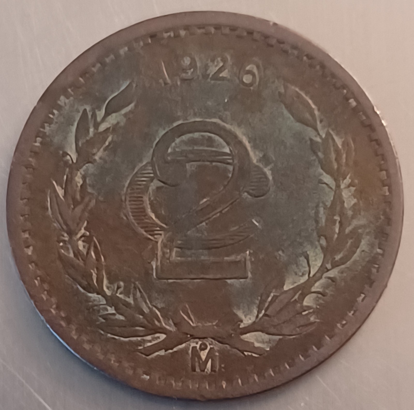 1926 Mexico 2 Centavos