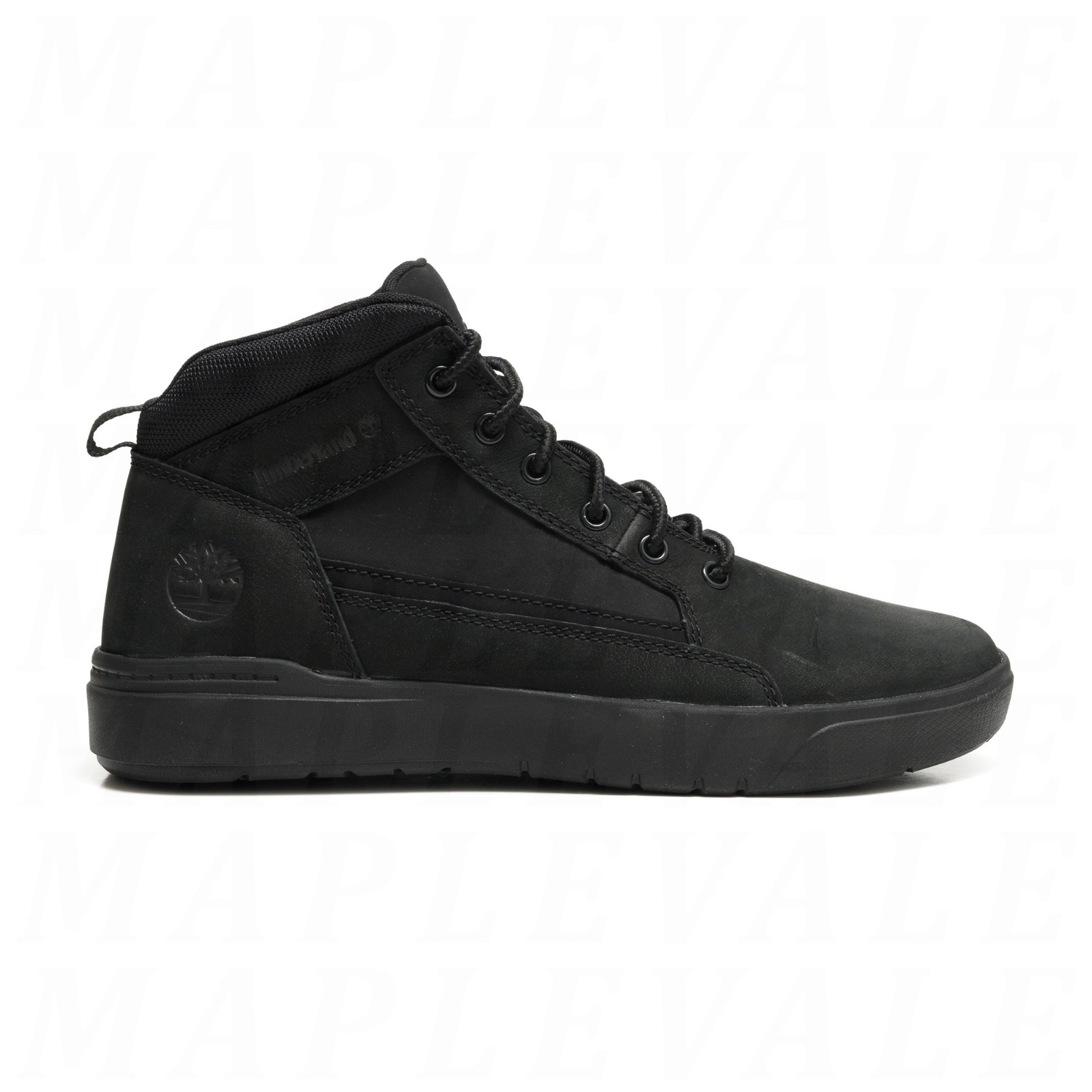 Timberland Allston Men's Mid Lace Sneaker Black Nubuck Leather TB 0A69V5 EQ4 NEW