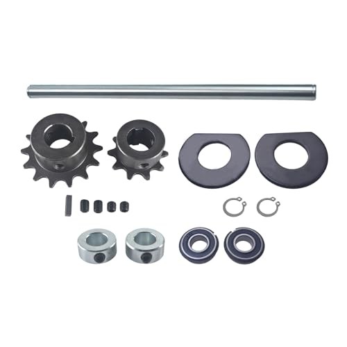 Silver Galvanized Jackshaft Sprockets Go Kart Minibike Complete 5/8" X 12"