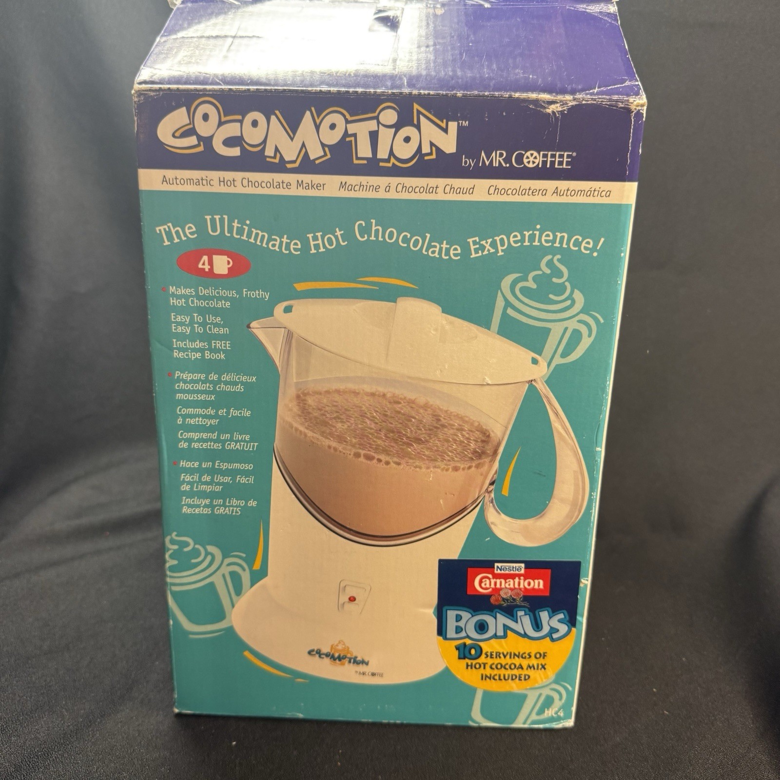 Mr. Coffee Cocomotion HC4 Automatic Hot Chocolate Maker 4 Cup Preowned Clean
