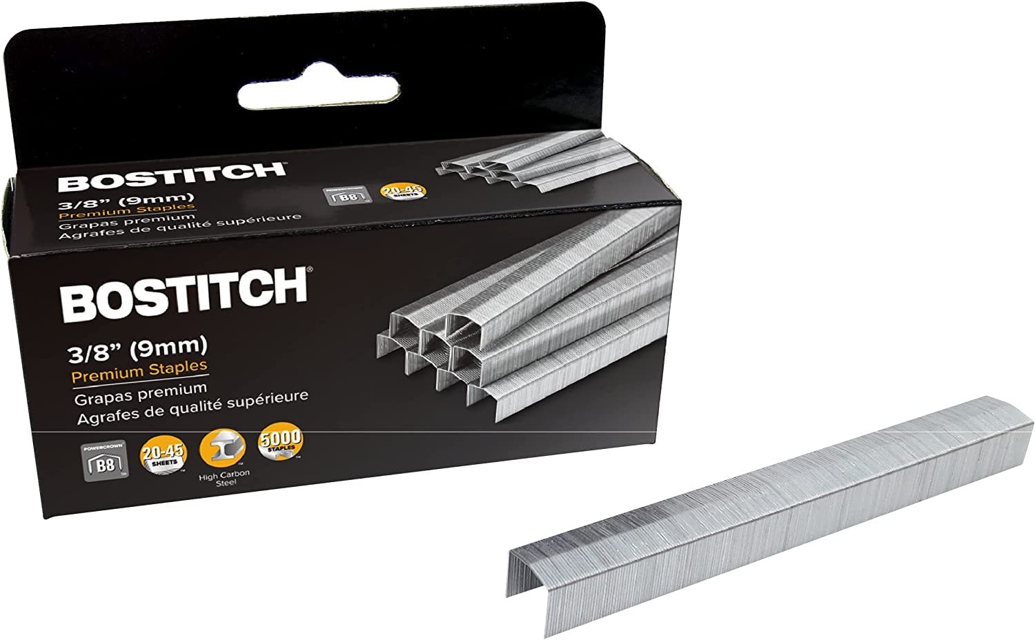 Bostitch B8 Powercrown Staples 3/8 Inch Length - 20,000 Pack