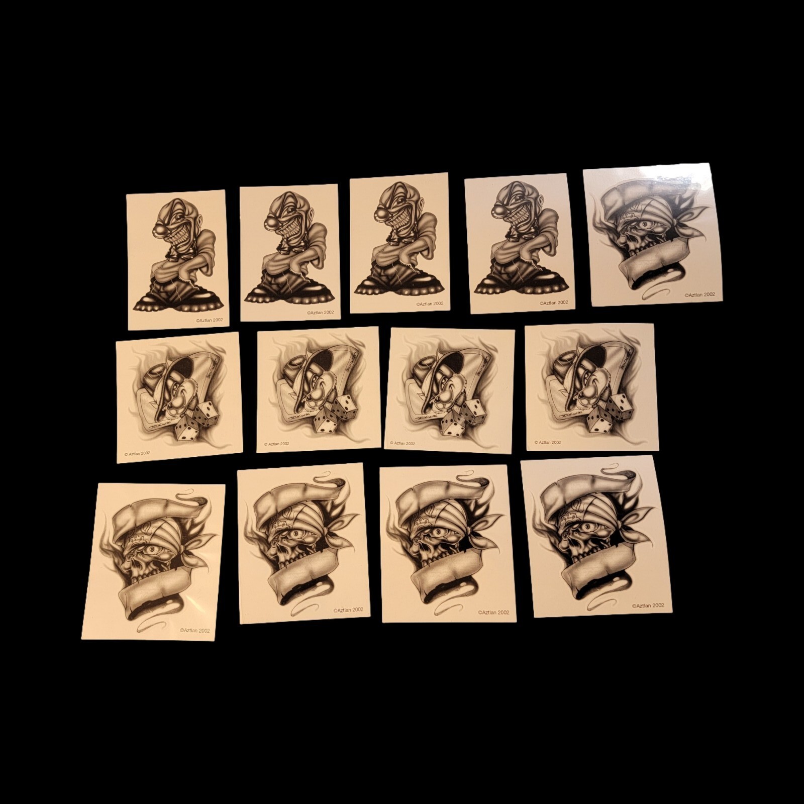 VINTAGE AZTLAN 2002 VENDING MACHINE CHICANO ART FAKE TATTOO LOT OF 13