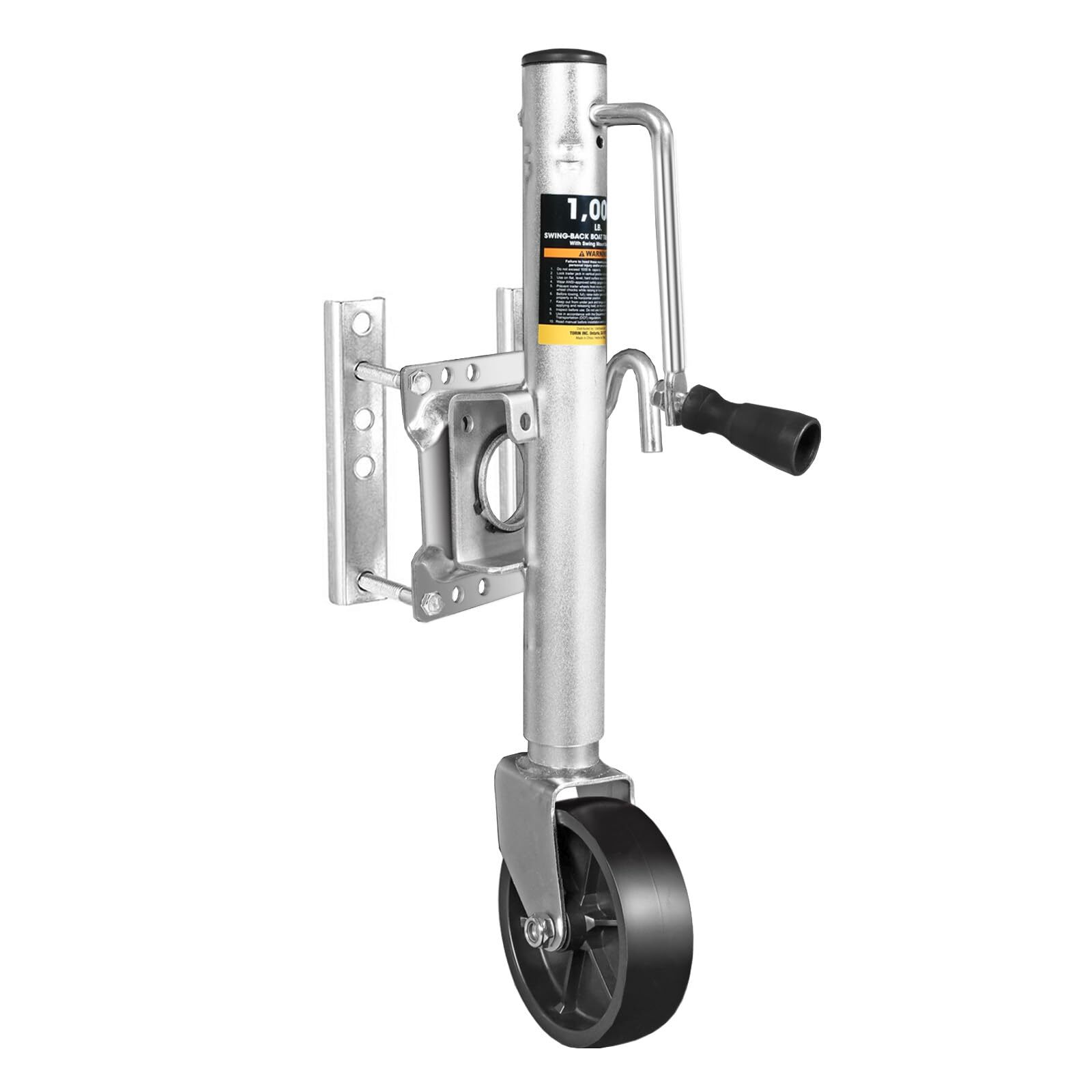 Torin  10" Lift, Bolt-on Trailer Tongue Jack,1000 lbs,railer Jack with Wheel