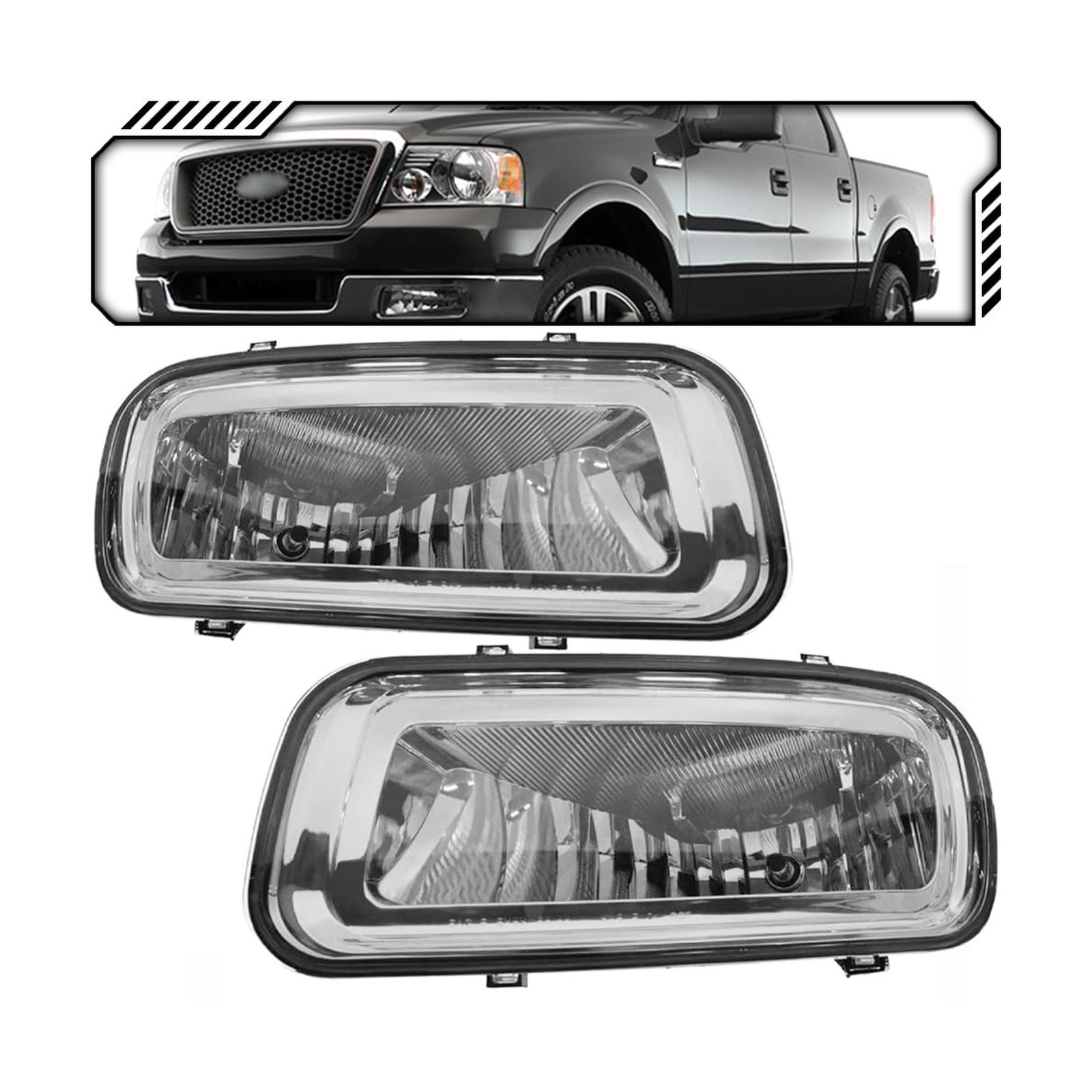 EPIC LIGHTING OE Style Halogen Fog Lights Assembly Replacement for FORD 04-06...