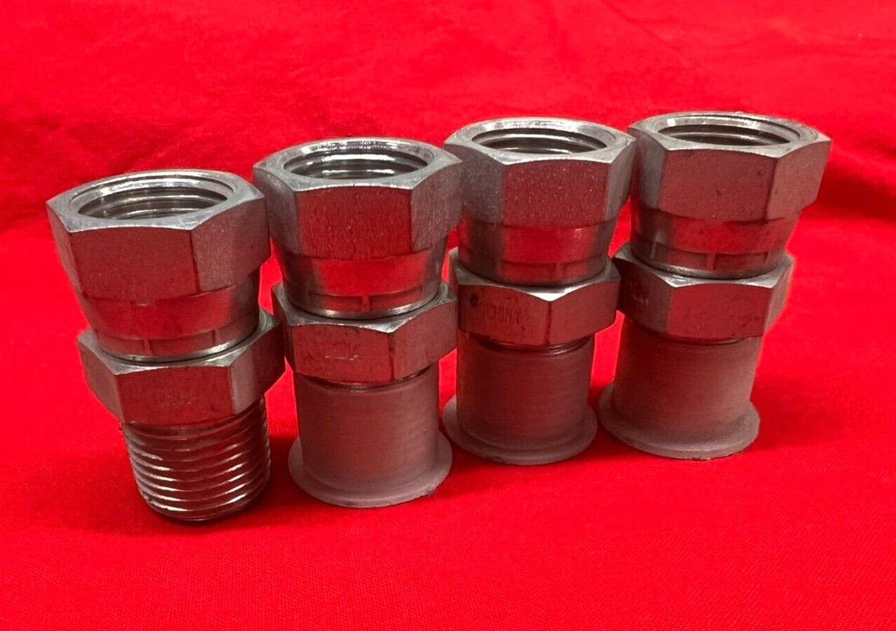 PARKER 1/2" MALE NPT TO 1/2" FEMALE SWIVEL 5000 PSI (LOT OF 4)