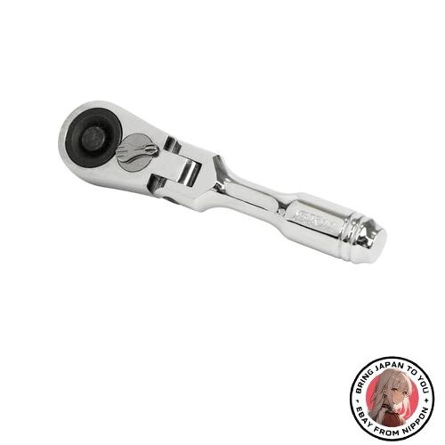 SK11 Compact Stubby Flex Ratchet Handle 1/4 Drive 6.35mm SRH2CSF