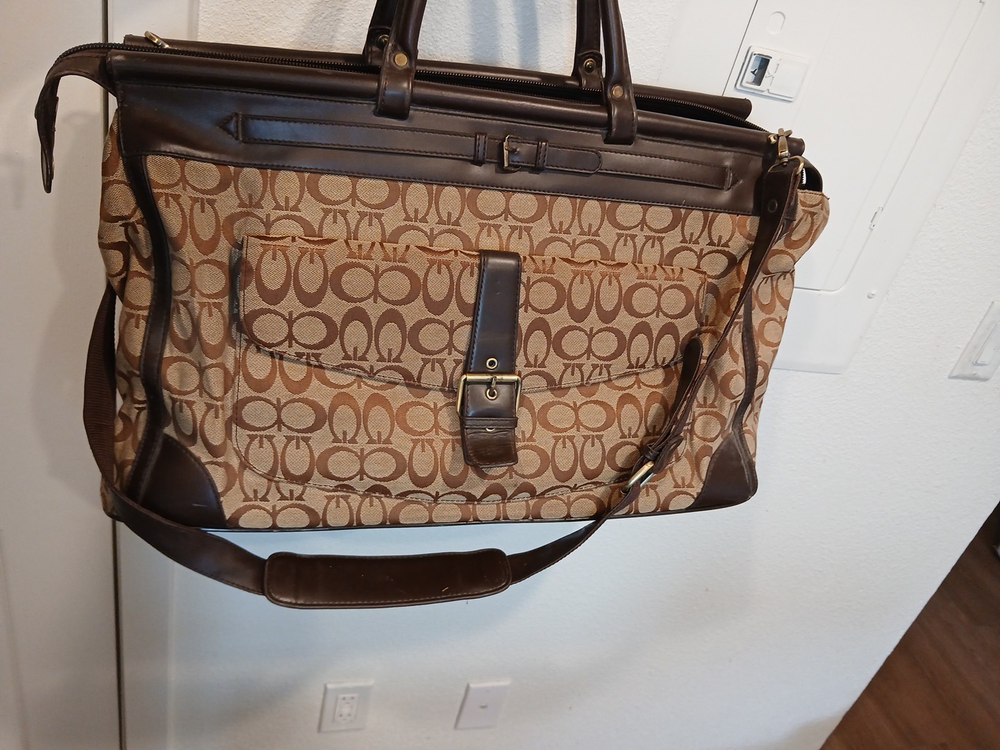 GG MONOGRAM IMMITATION LARGE DUFFLE HIGH QUALITY LEATHER & CANVAS UNISEX
