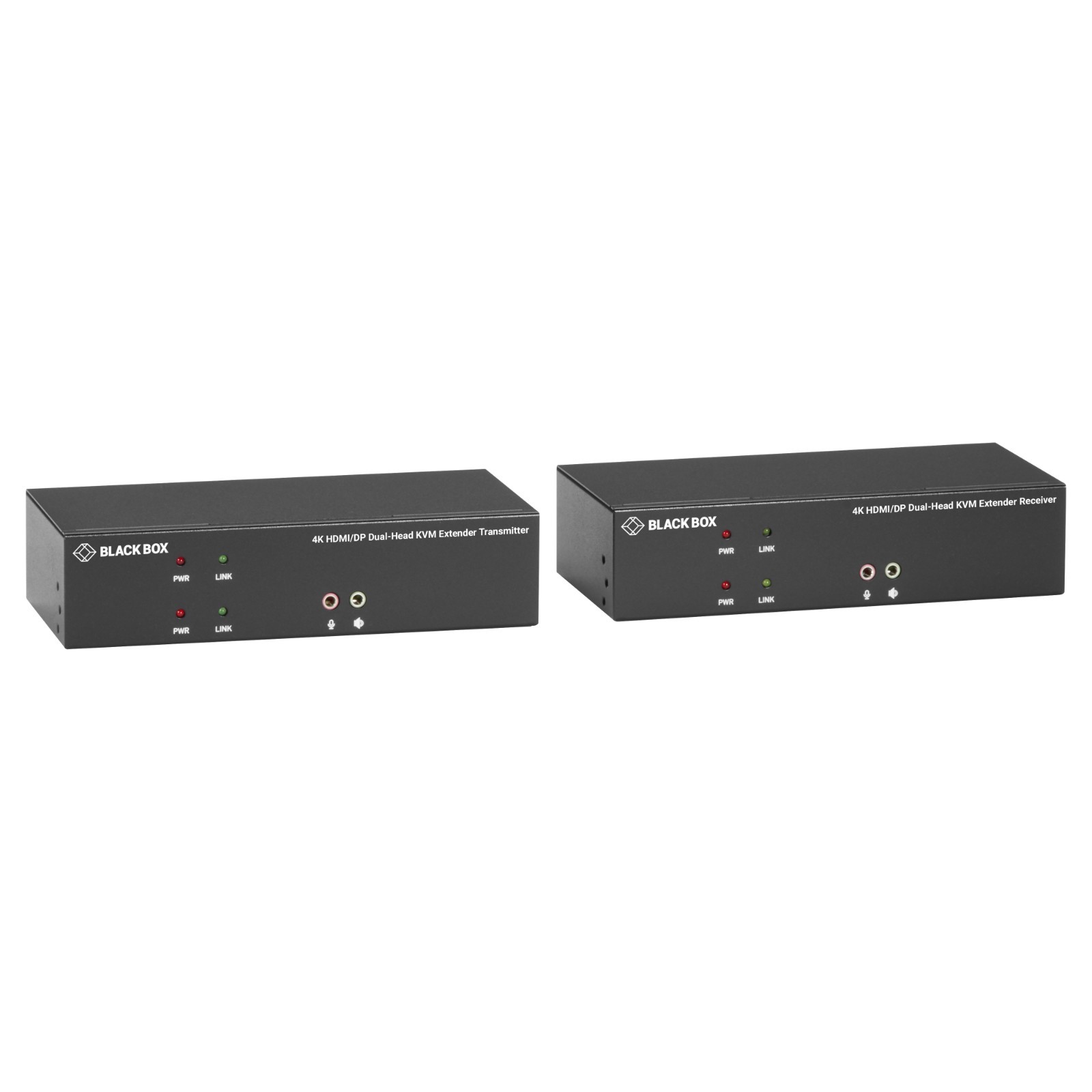 Black Box KVM Extender Over CATx, 4K Dual Head HDMI/Displayport