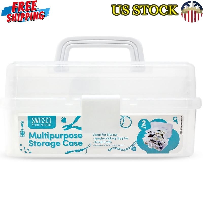 Multi-Purpose Storage Organizer Case Jewelry Arts Crafts Makeup Supplies New