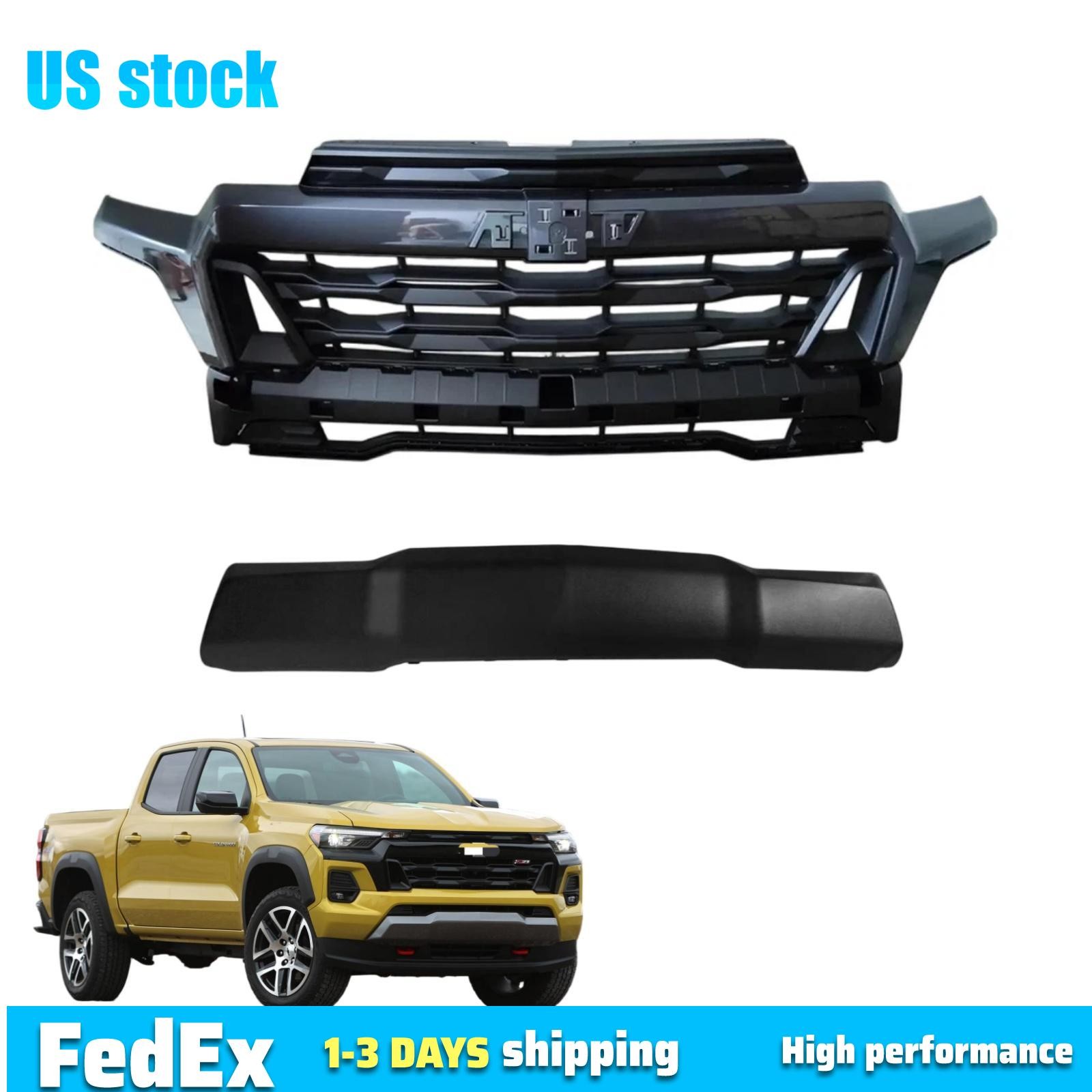 For 2023-2024 Chevrolet Colorado LT Front Grille W/ Skid Plate