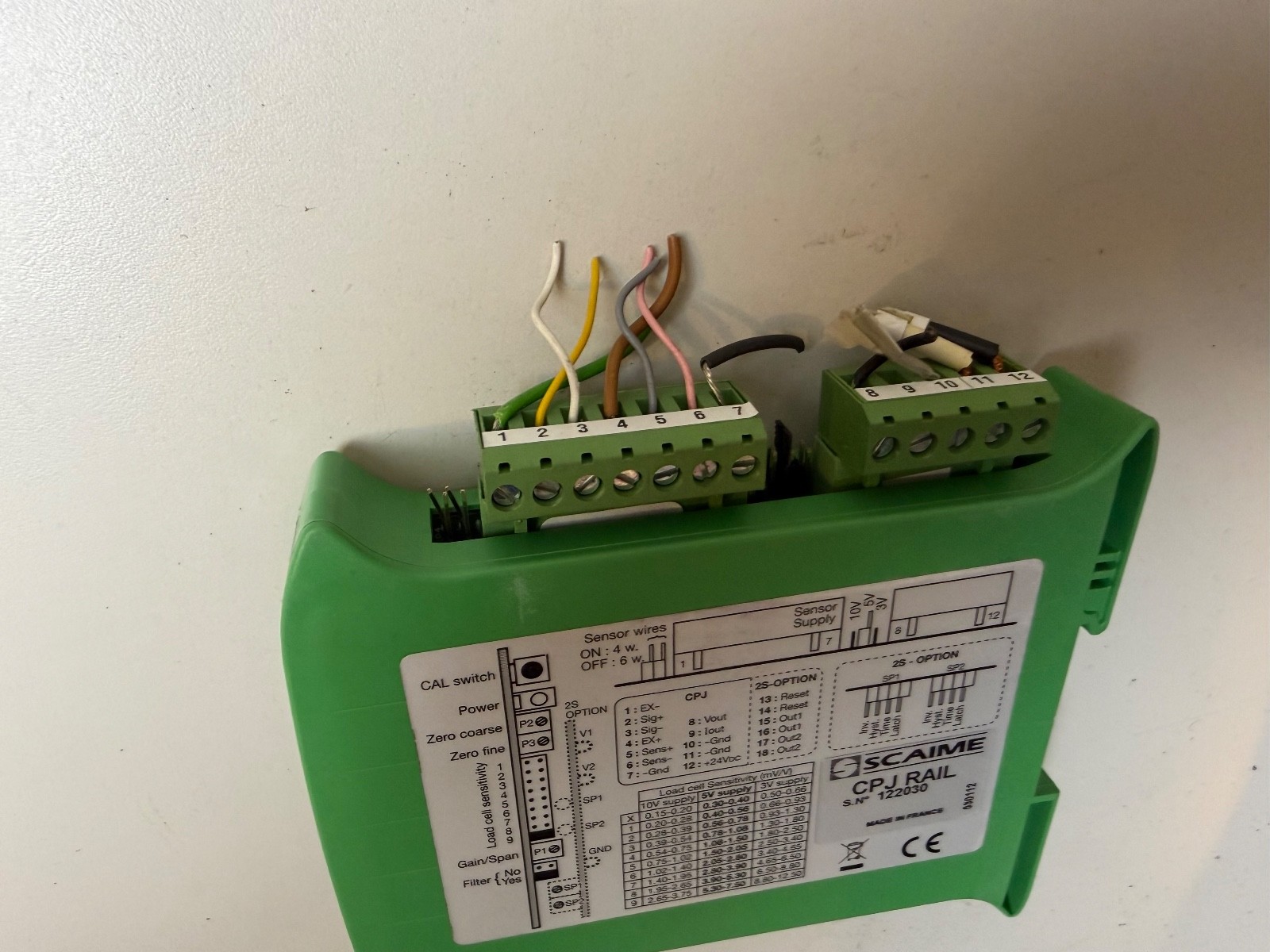 SCAIME CPJ RAIL Analog Strain Gage Conditioner