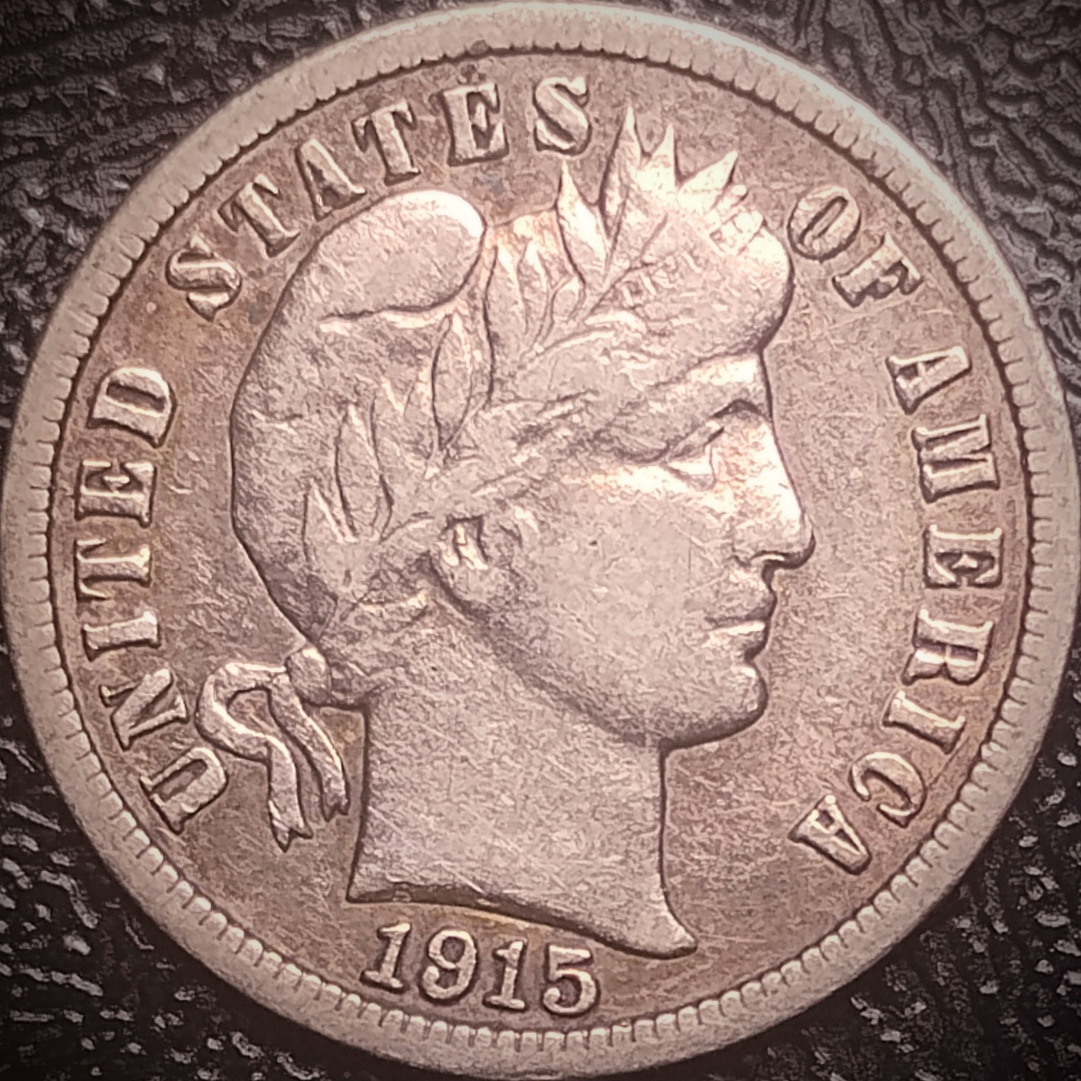 1915 Barber Dime - VF - 90% Silver 10C