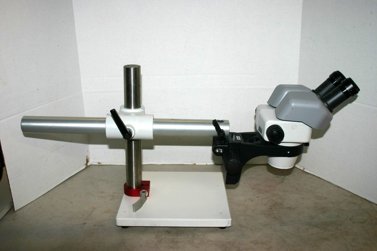 Nikon SMZ-645 Stereozoom Microscope 8-50X on Heavy Boom Stand - Nice #1