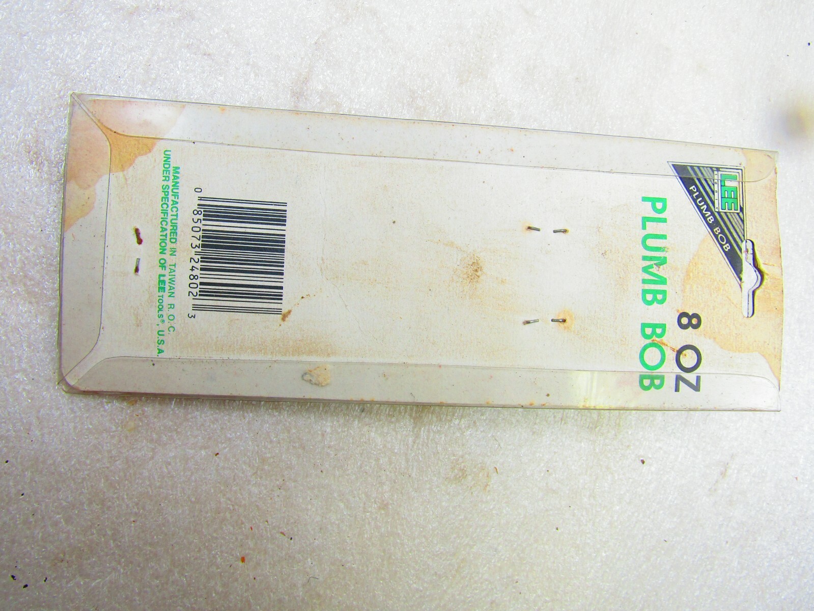 Brass plumb bob by Lee, 8 oz.
