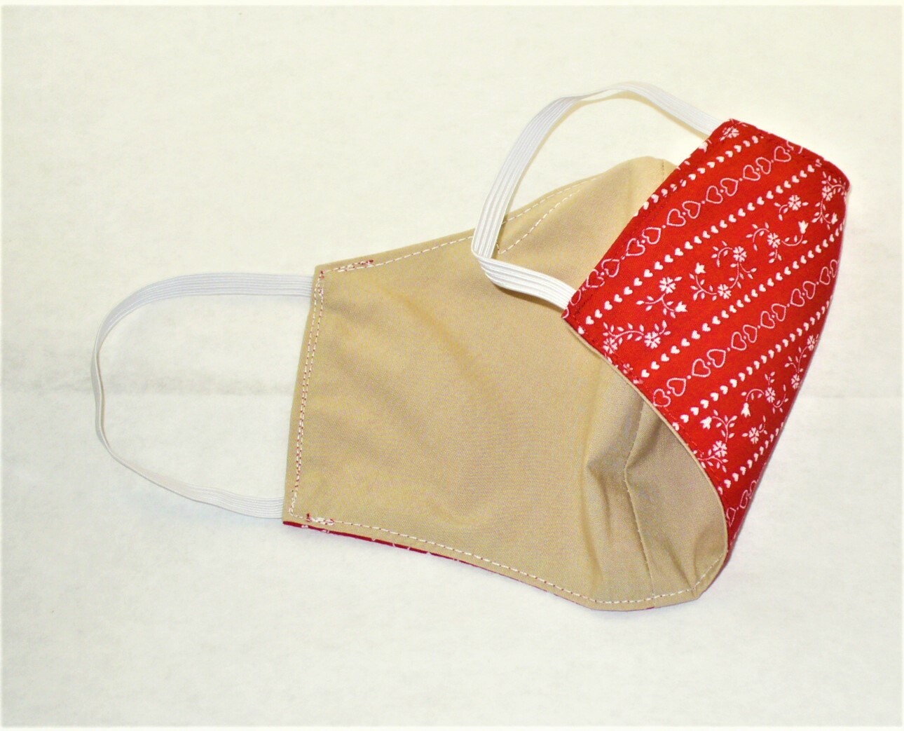 Face Mask Wire Adult Red Tan