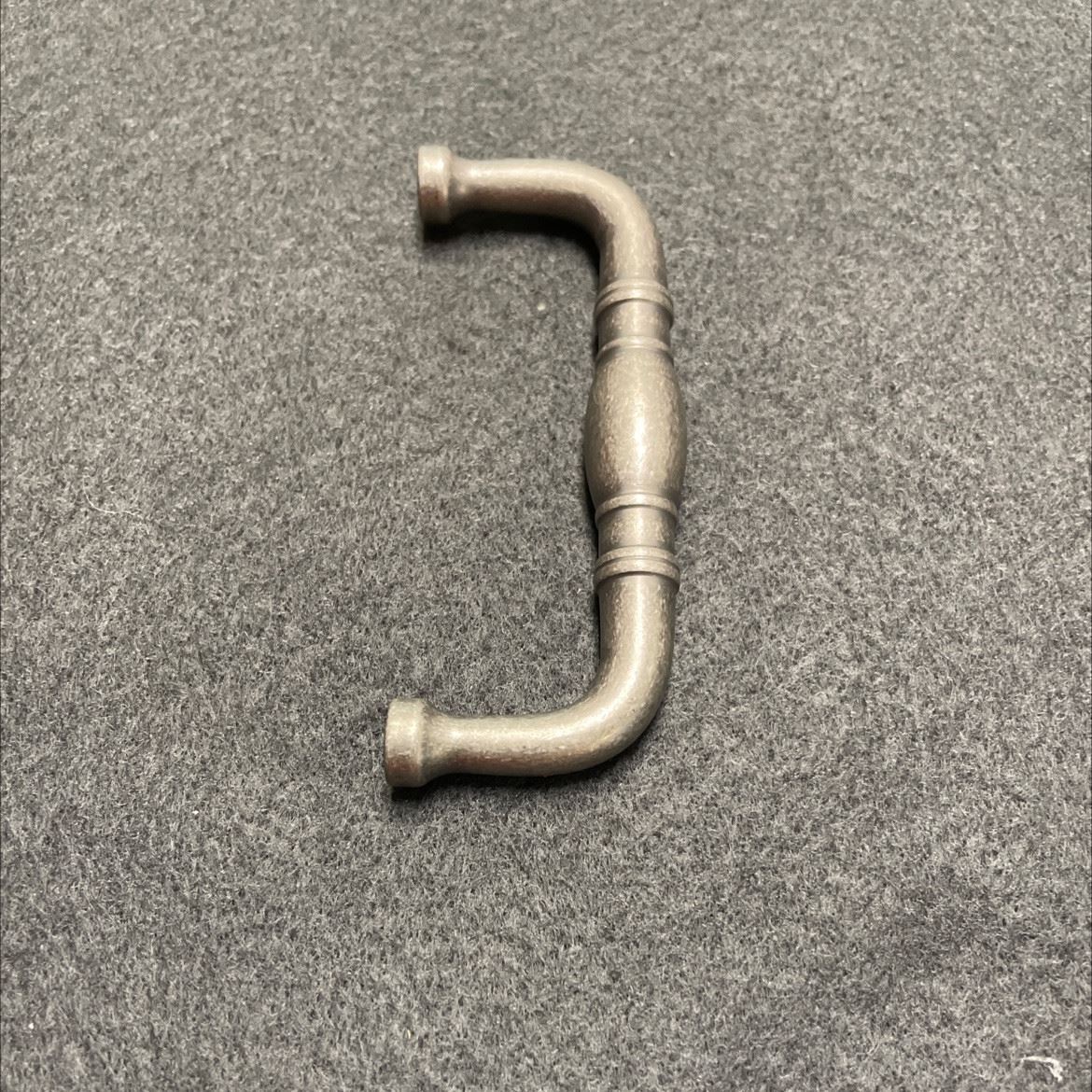 3" Turned Center Pull Tumbled Pewter