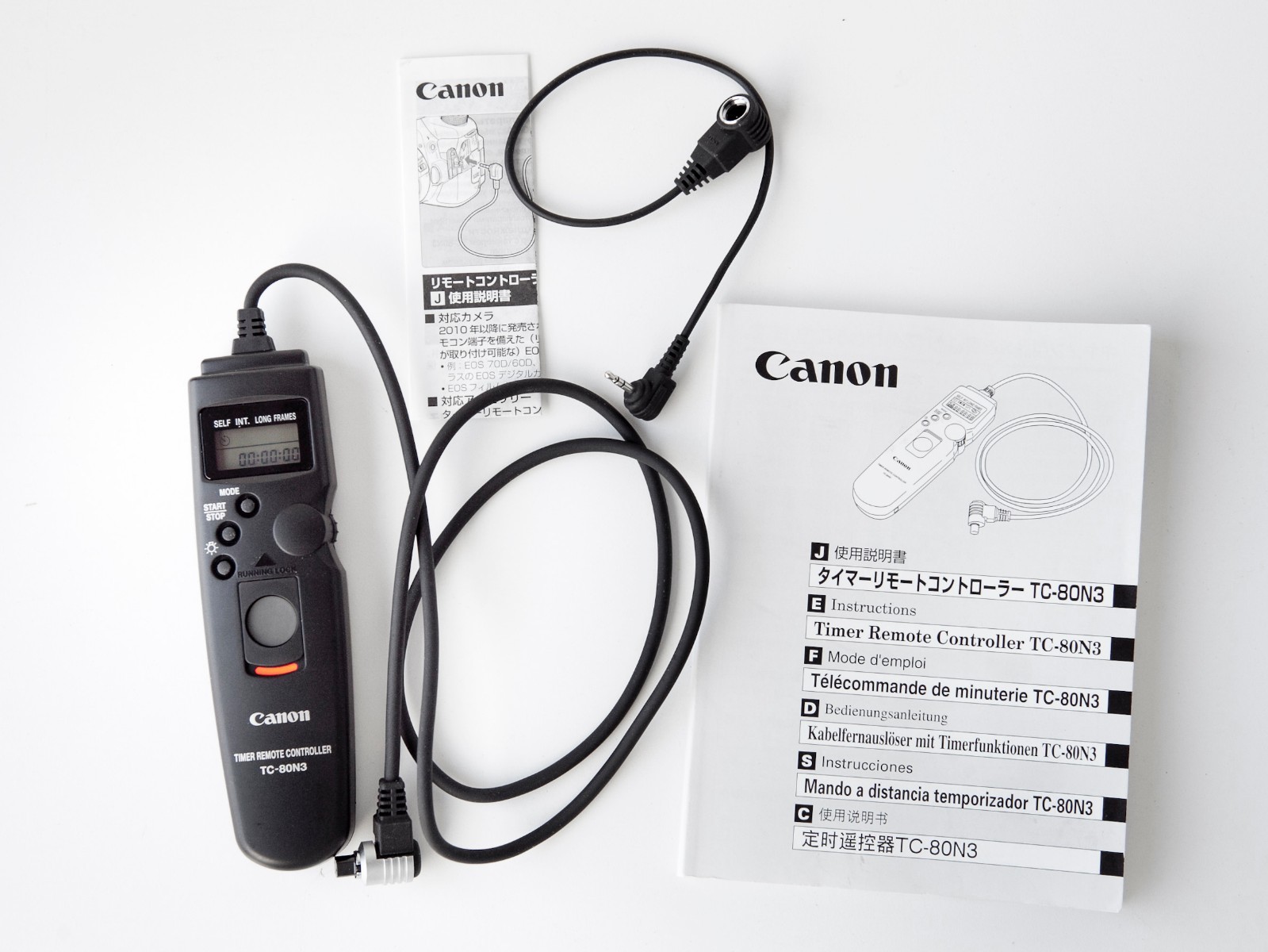 Genuine NOS Canon TC-80N3 Timer Remote Controller, N3Socket,Instructions,Battery