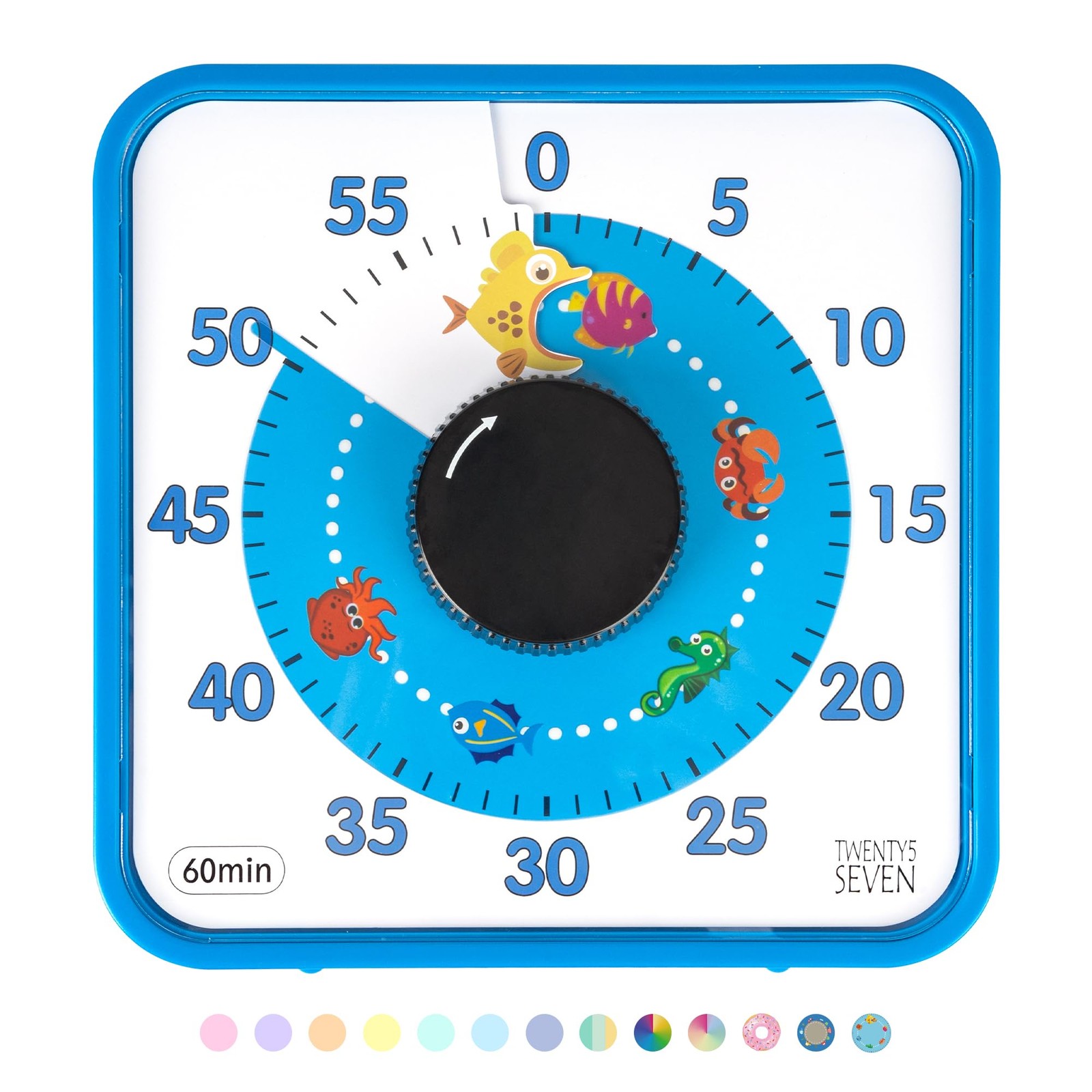 Visual Timer 7.5 inch, 60-Minute Countdown Timer for Kids Classroom Teaching ...