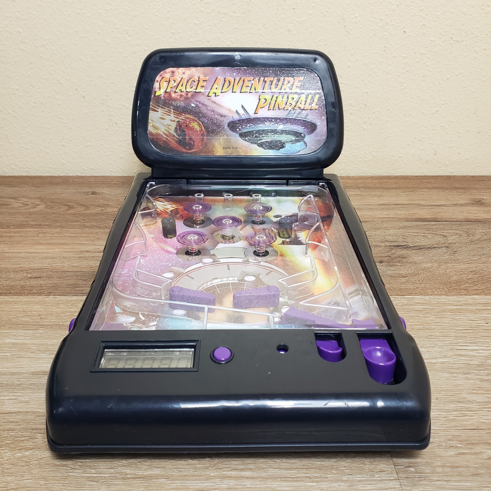 Vintage 14" x 9" Space Adventure Digital Pinball Machine @2018 M.M.T.L - Working