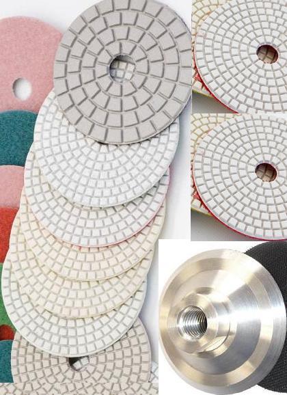 4 Inch Diamond granite concrete abrasive sanding disc pad 45+1 stone renovation