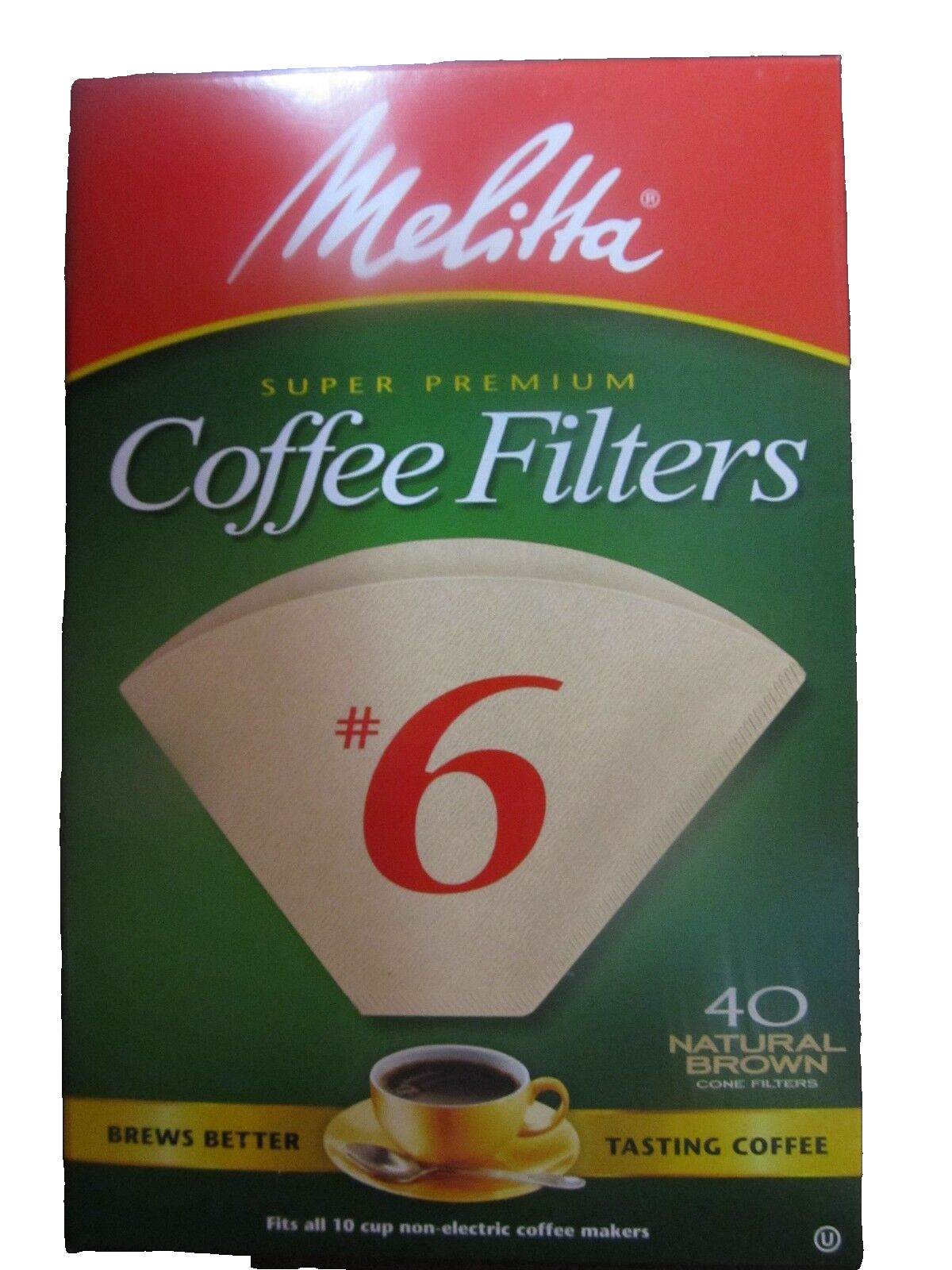 Melitta Cone Coffee Filters #6 Natural Brown  #626412  NEW