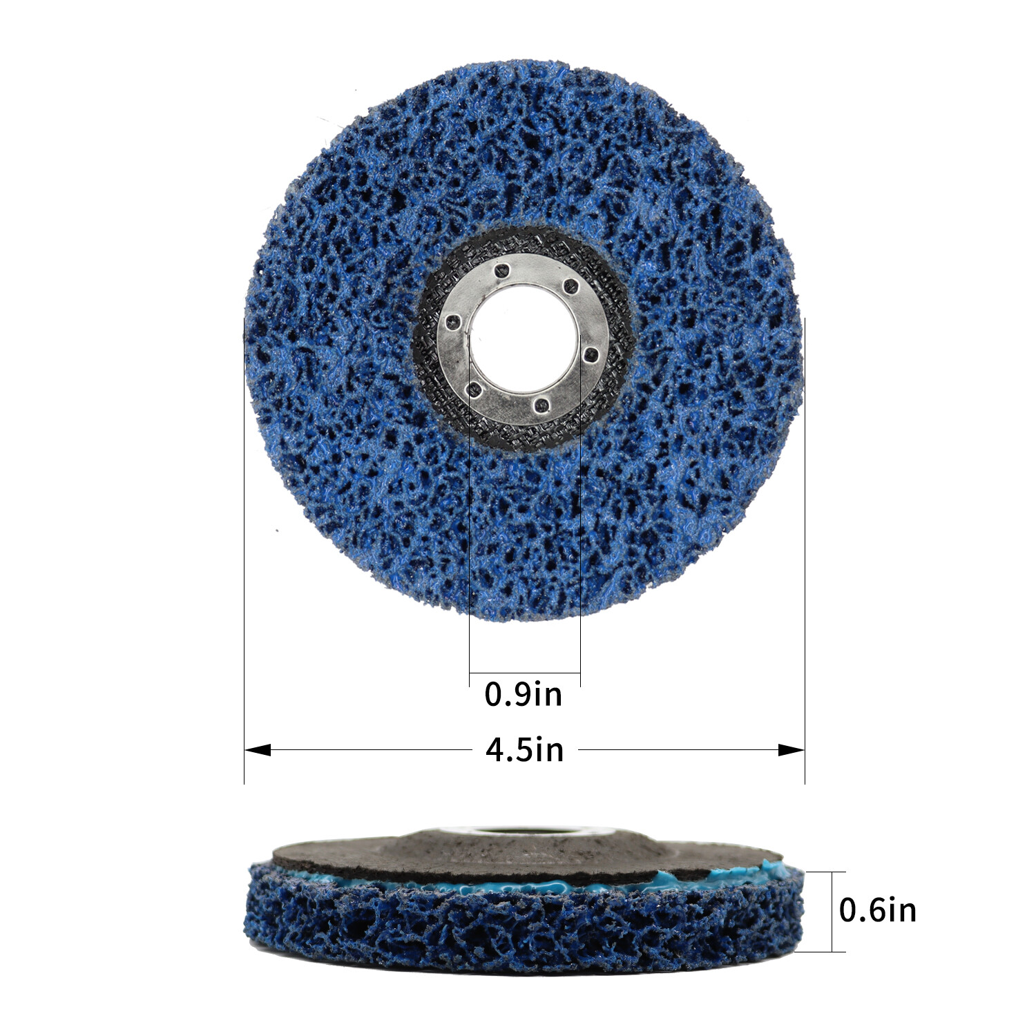 10 Pack 4.5''x7/8" Poly Strip Disc Wheel Angle Grinder Paint Rust Removal Clean