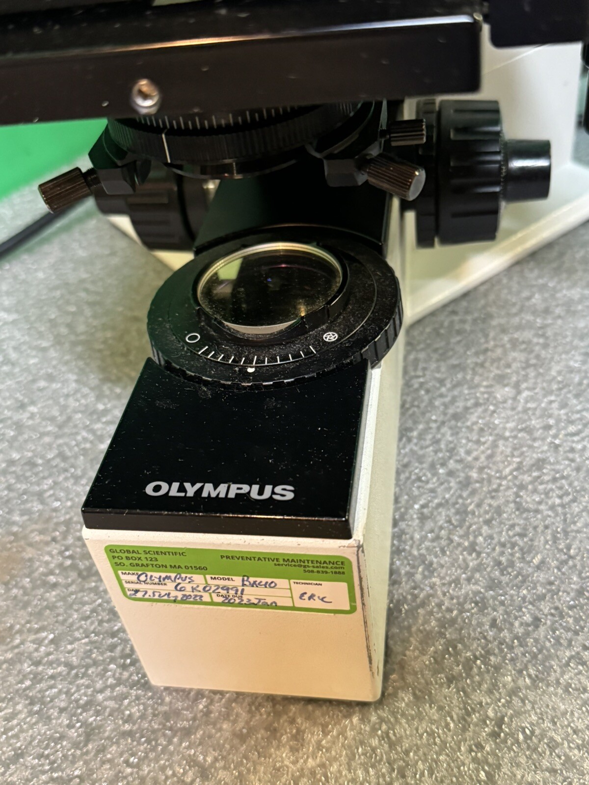 Olympus BX40F-3 BX-40F3 Laboratory Fluorescence Microscope U-TTBI Ergonomic Head