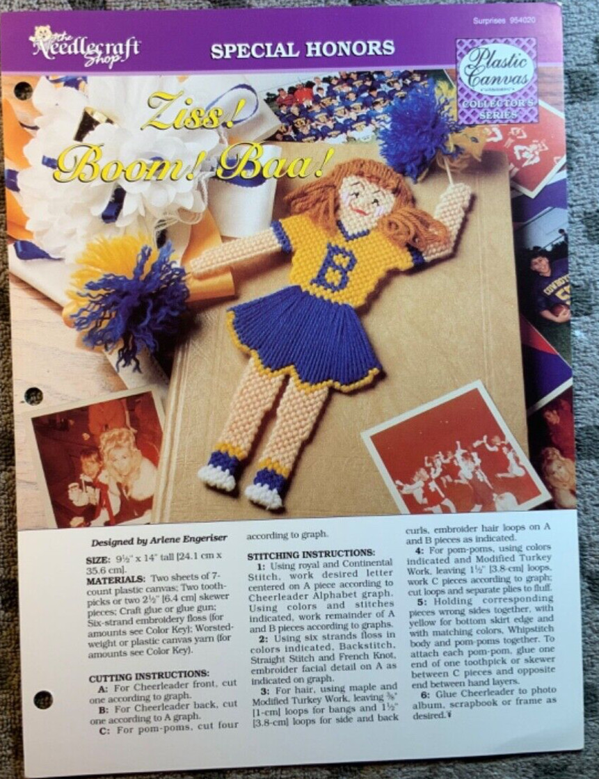 Ziss Boom Baa. Special Honors. Plastic Canvas. The Needlecraft Shop