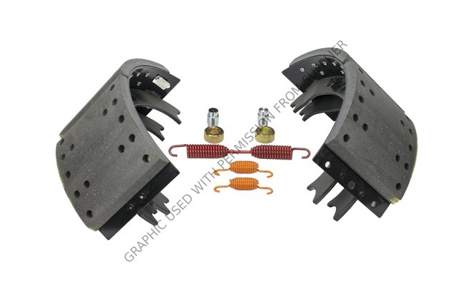 Wisdom WK4311E-23KW Eaton Style Brake Shoe/ Pad  Kit  16.5 x 7" / Rear (4311 E)