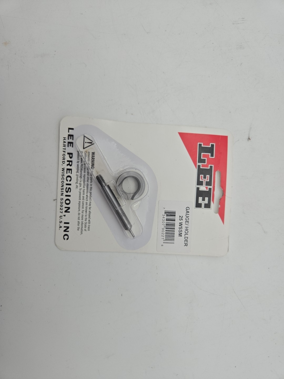 Lee 90221 Case Length Gauge & Shell Holder 25 WSSM Winchester Super Short Magnum