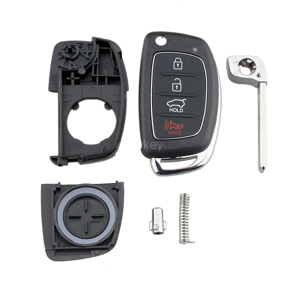 2 For 2013-2019 Hyundai Sonata Santa Fe Flip Remote Key Fob SHELL CASE 4 Button