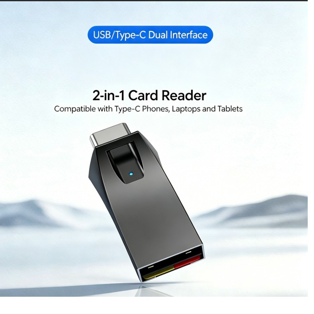 Mini Type C to TF Card Dual-Head OTG Card Reader USB2.0 Adapter For Laptop/Phone