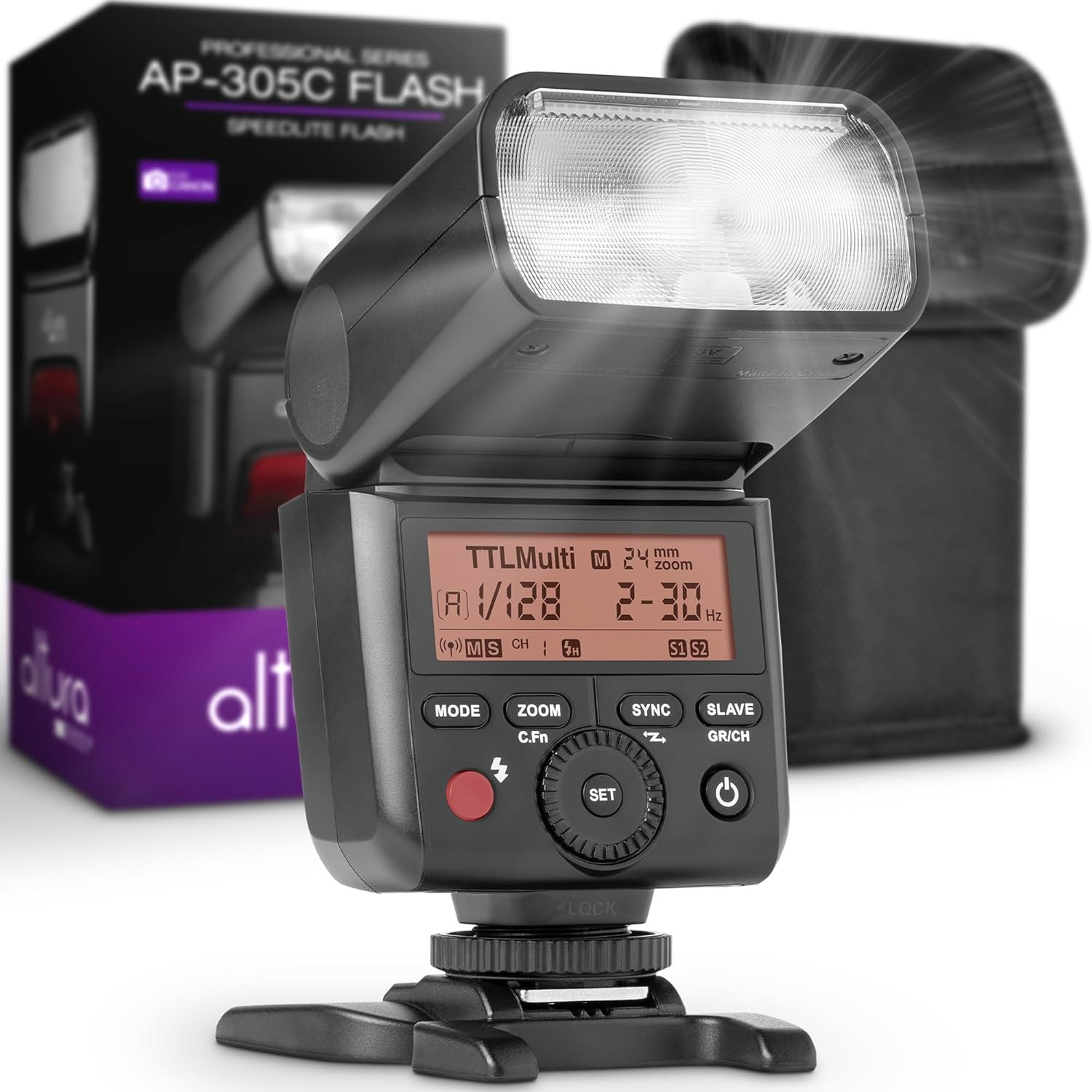 AP-305C Wireless Speedlite Flash for Canon EOS R, 5D, 6D, 70D, M50
