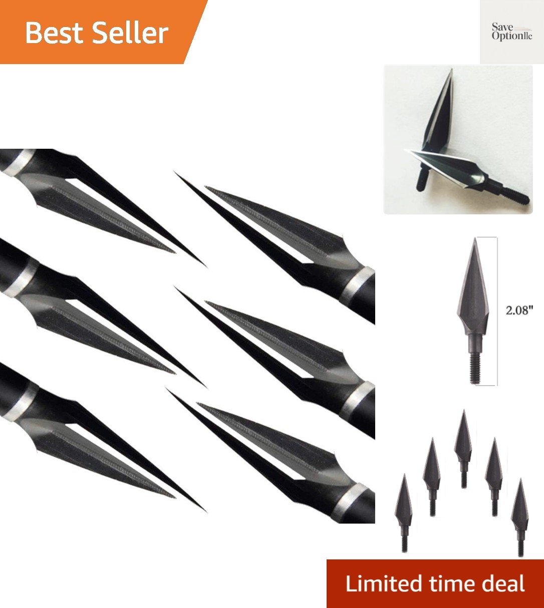 Archery Broadheads 150 Grain Traditional Hunting Arrow Head for Compound Bow,...